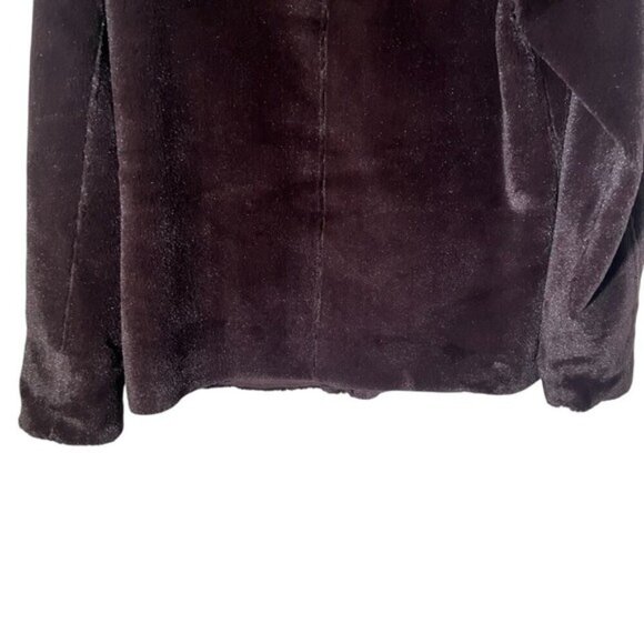 Brandon Thomas Reversible Faux Fur Brown Coat Small - Picture 13 of 15